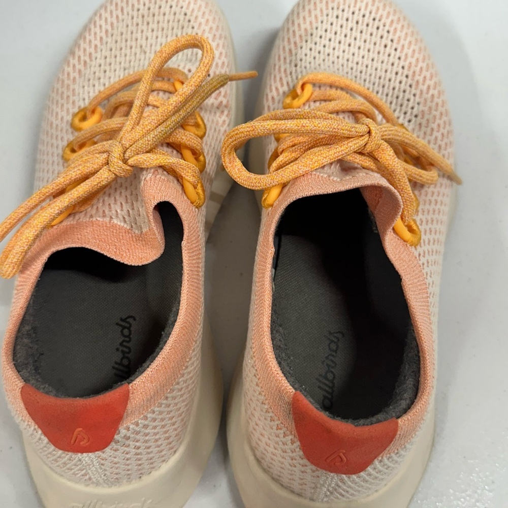 Allbirds Tree Dashers Women’s Size 9 Cream Peach Running Shoes - Picture 3 of 9